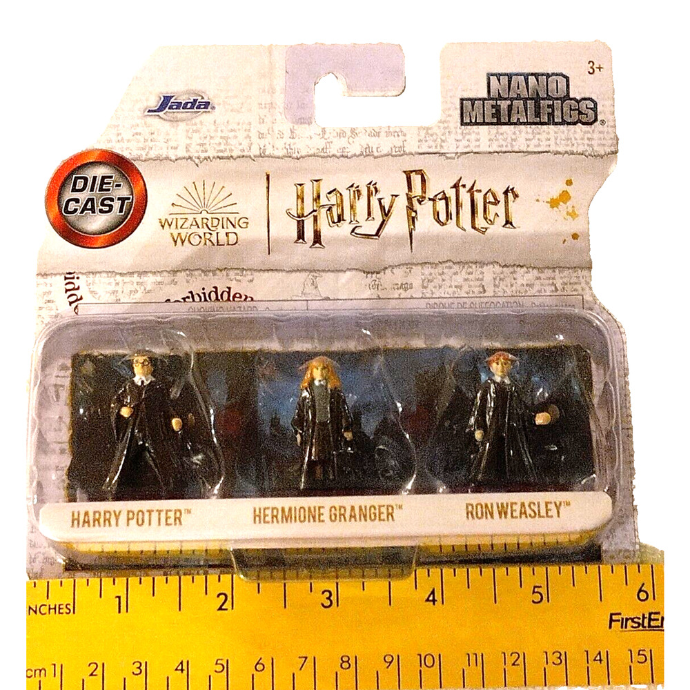 Nano Metalfigs 3 Figures 4cm Harry Potter Hermione Granger Ron Weasley Die Cast